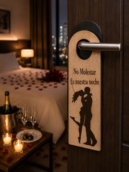 Cartel No molestar Recién Casados
